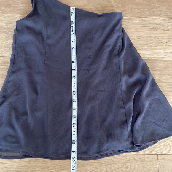 One shoulder top with sparkles on shoulder and sheer material - Picture 9 of 9